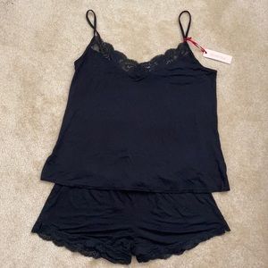 Women’s Black Lace Camisole/ Short Set